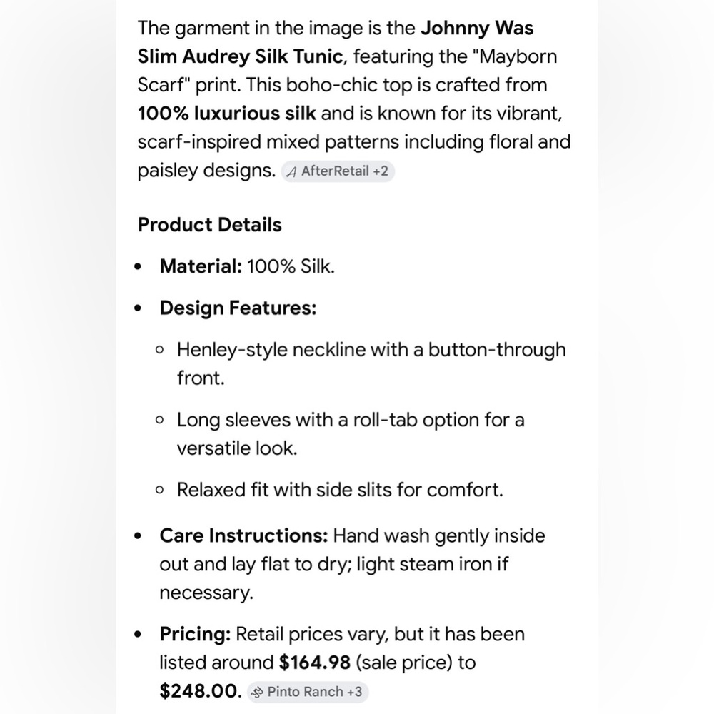 NWT Johnny Was Patchwork Button-Down Tunic/Blouse… - image 13